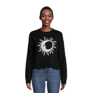 No boundaries sun and moon distressed sweater XXL